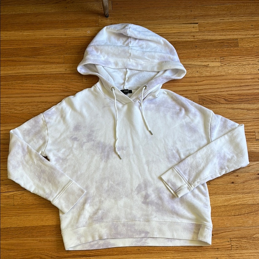 Rails White and Purple Tie-Dye Hoodie